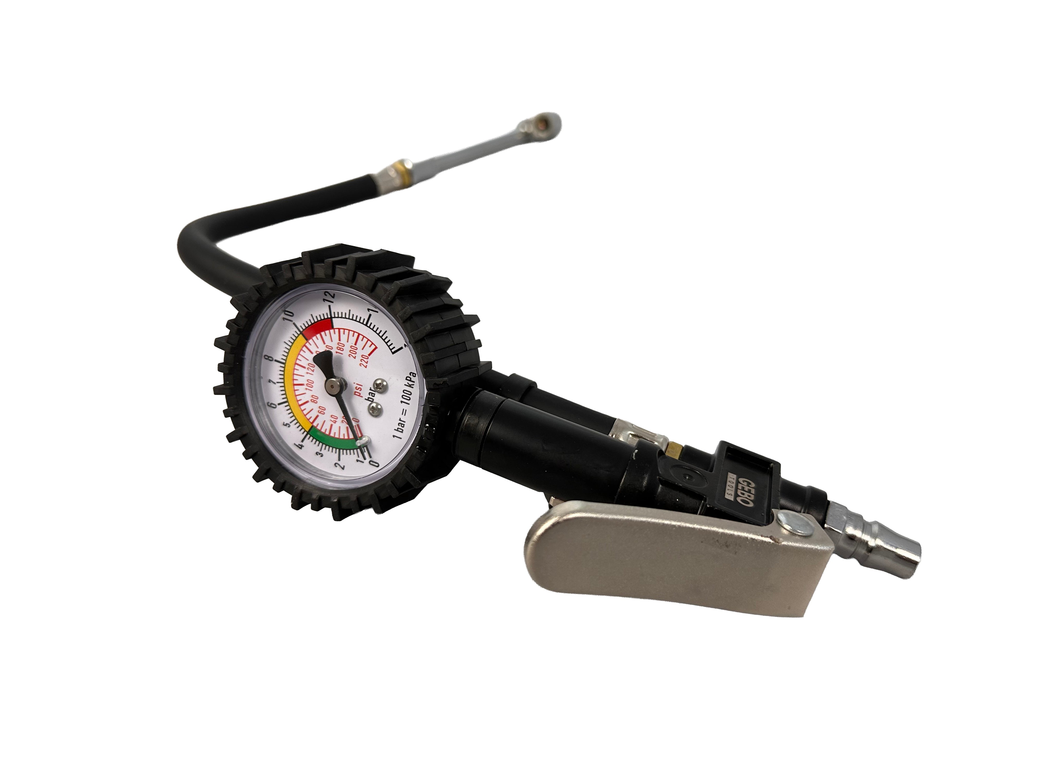 PISTOL DE UMFLAT ROTI CU MANOMETRU ANALOGIC 0-15BAR GEBO TOOLS