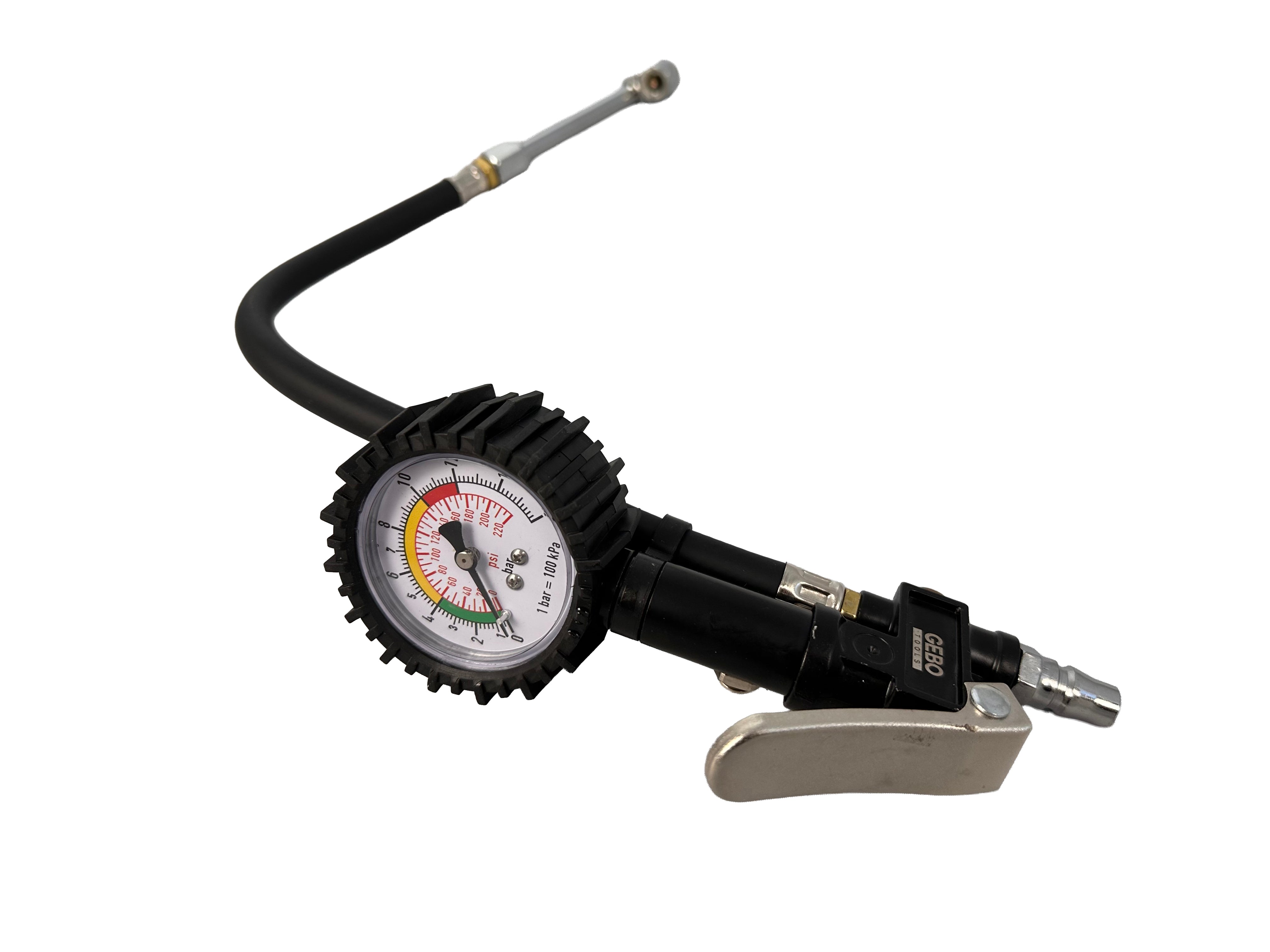 PISTOL DE UMFLAT ROTI CU MANOMETRU ANALOGIC 0-15BAR GEBO TOOLS