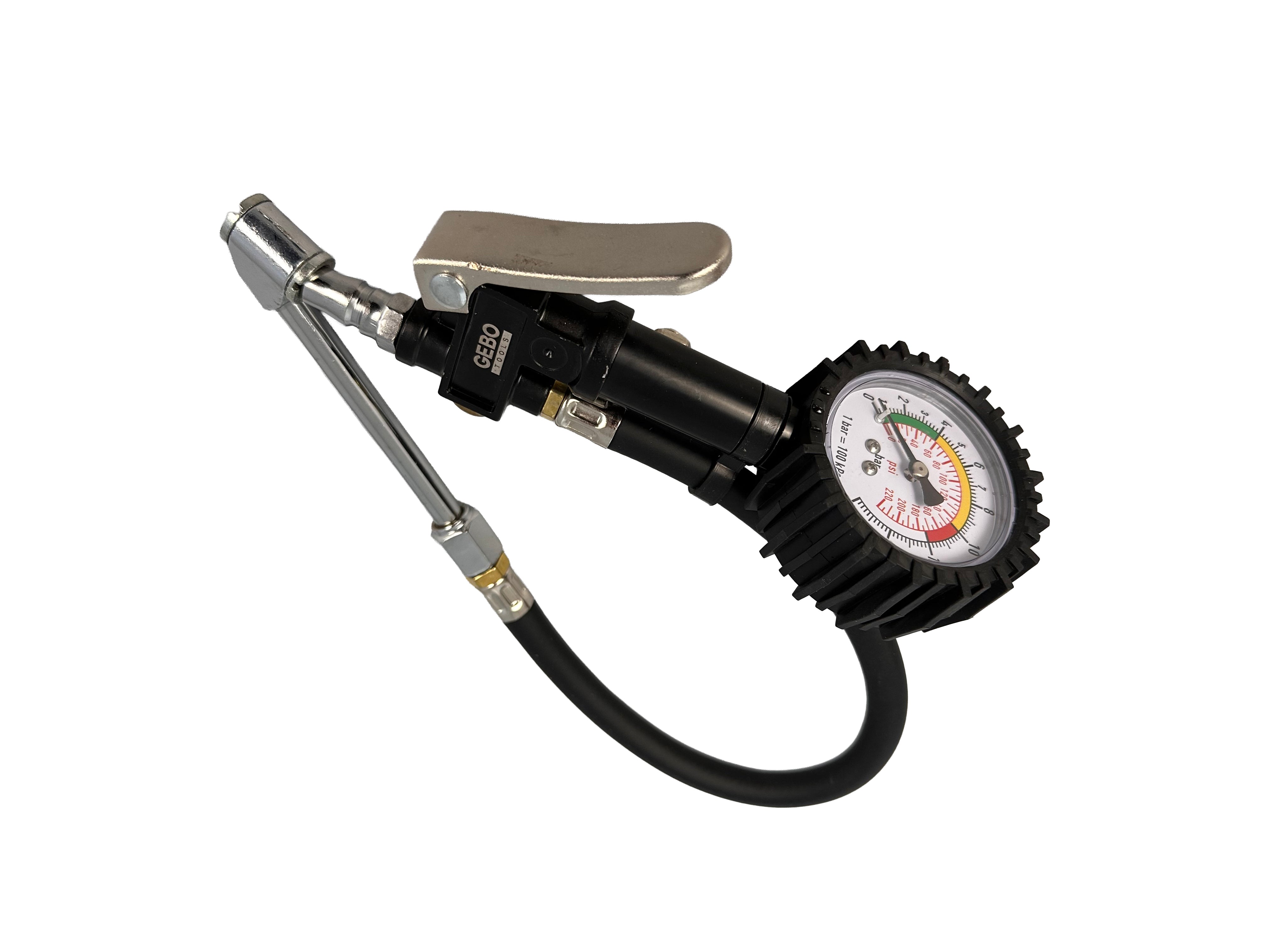 PISTOL DE UMFLAT ROTI CU MANOMETRU ANALOGIC 0-15BAR GEBO TOOLS