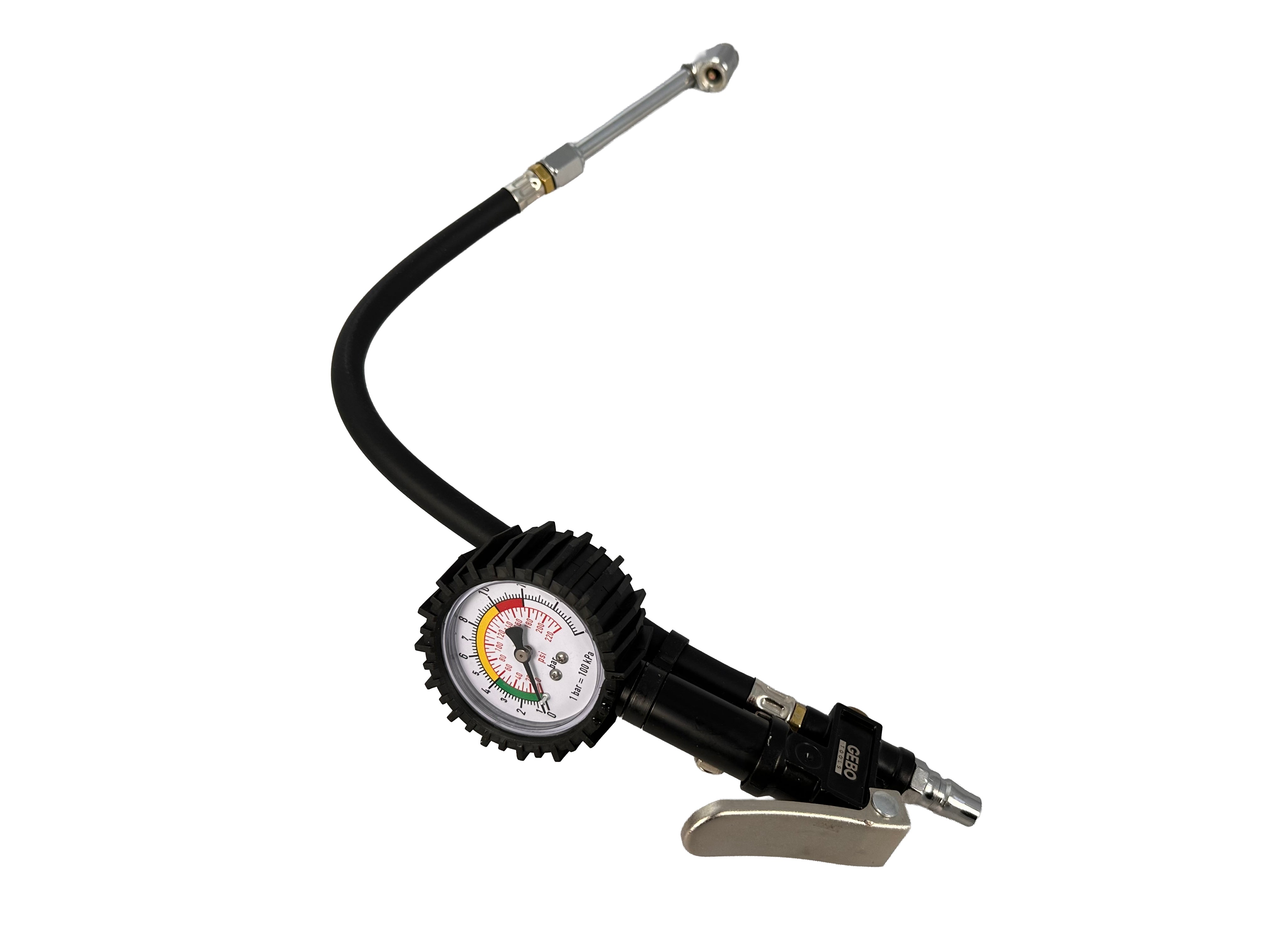 PISTOL DE UMFLAT ROTI CU MANOMETRU ANALOGIC 0-15BAR GEBO TOOLS