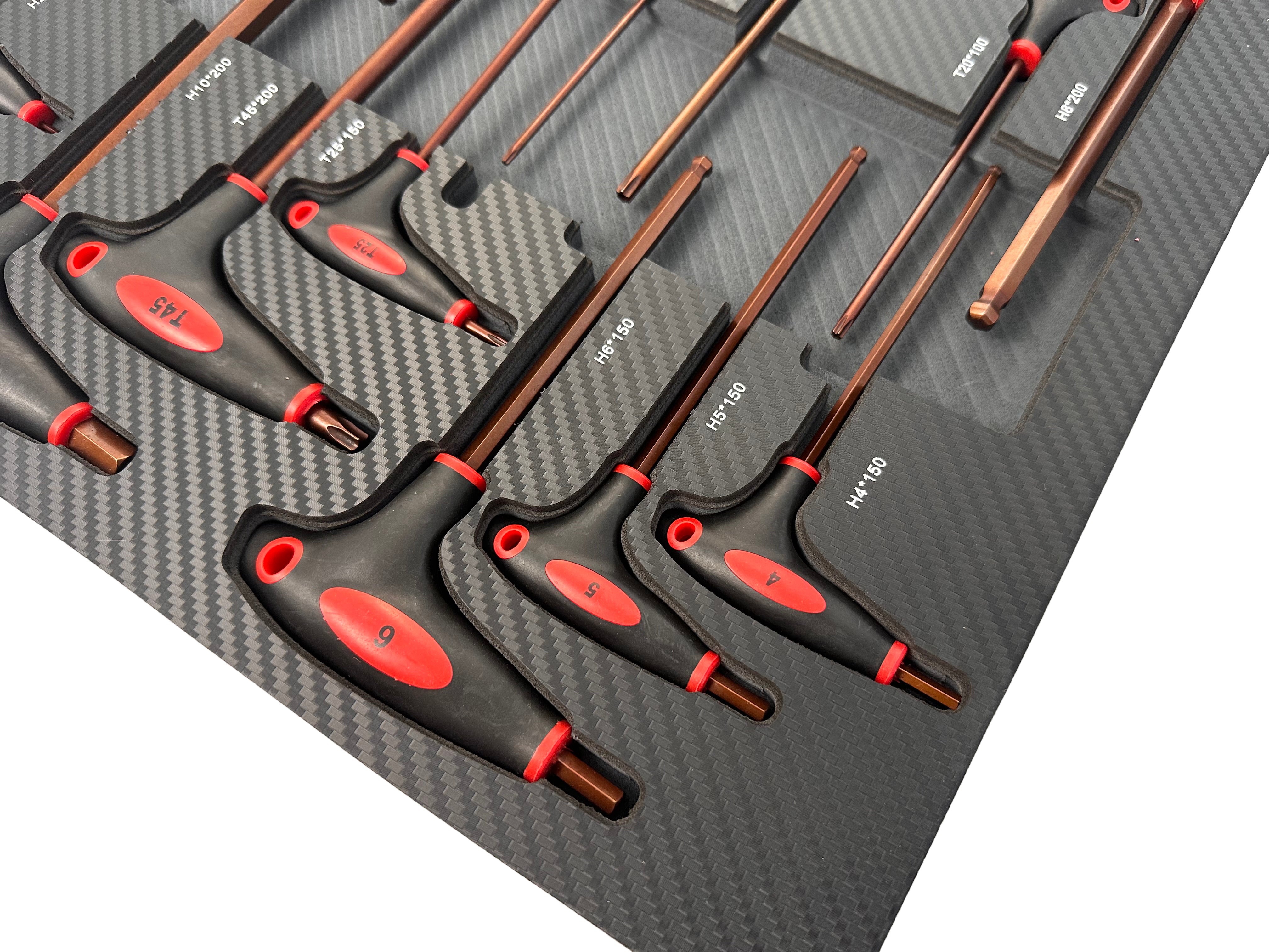 MODUL DULAP TORX IMBUS IN INCH CU MANER T 18 PIESE GEBO TOOLS