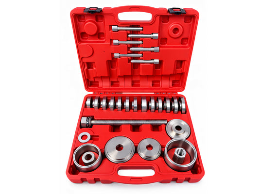 EXTRACTOR PRESA PENTRU BUCSE RULMENTI DE BUTUCI DE ROTI FUZETA, ADAPTOARE 50-102MM 34 PIESE GEBO TOOLS