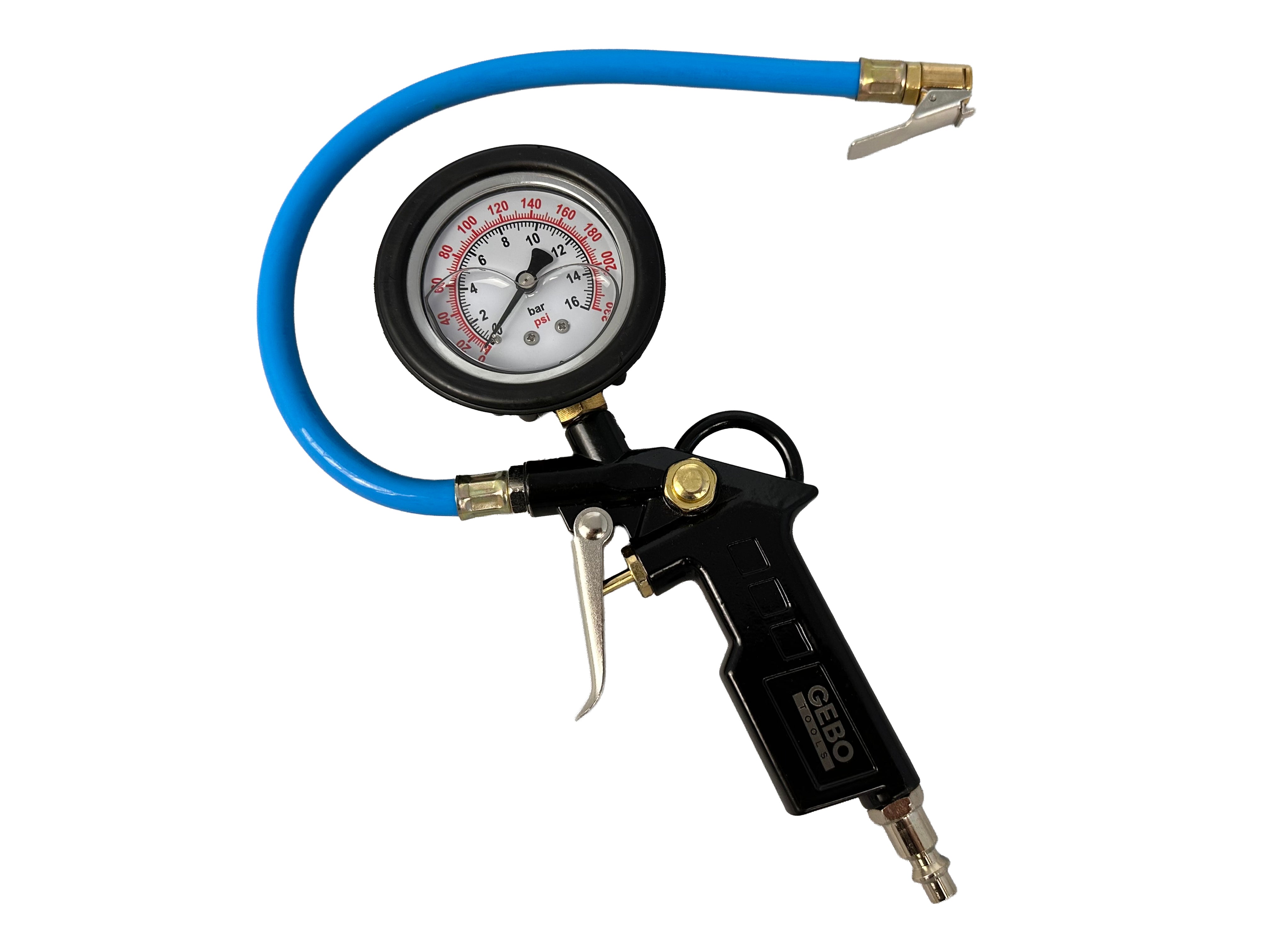 PISTOL DE UMFLAT ROTI ANVELOPE CU MANOMETRU DIGITAL GEBO TOOLS
