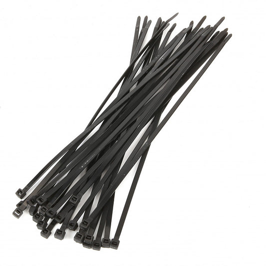 SET 25 DE COLIERE DE PLASTIC NEGRU 4.8 X 300 MM HBM