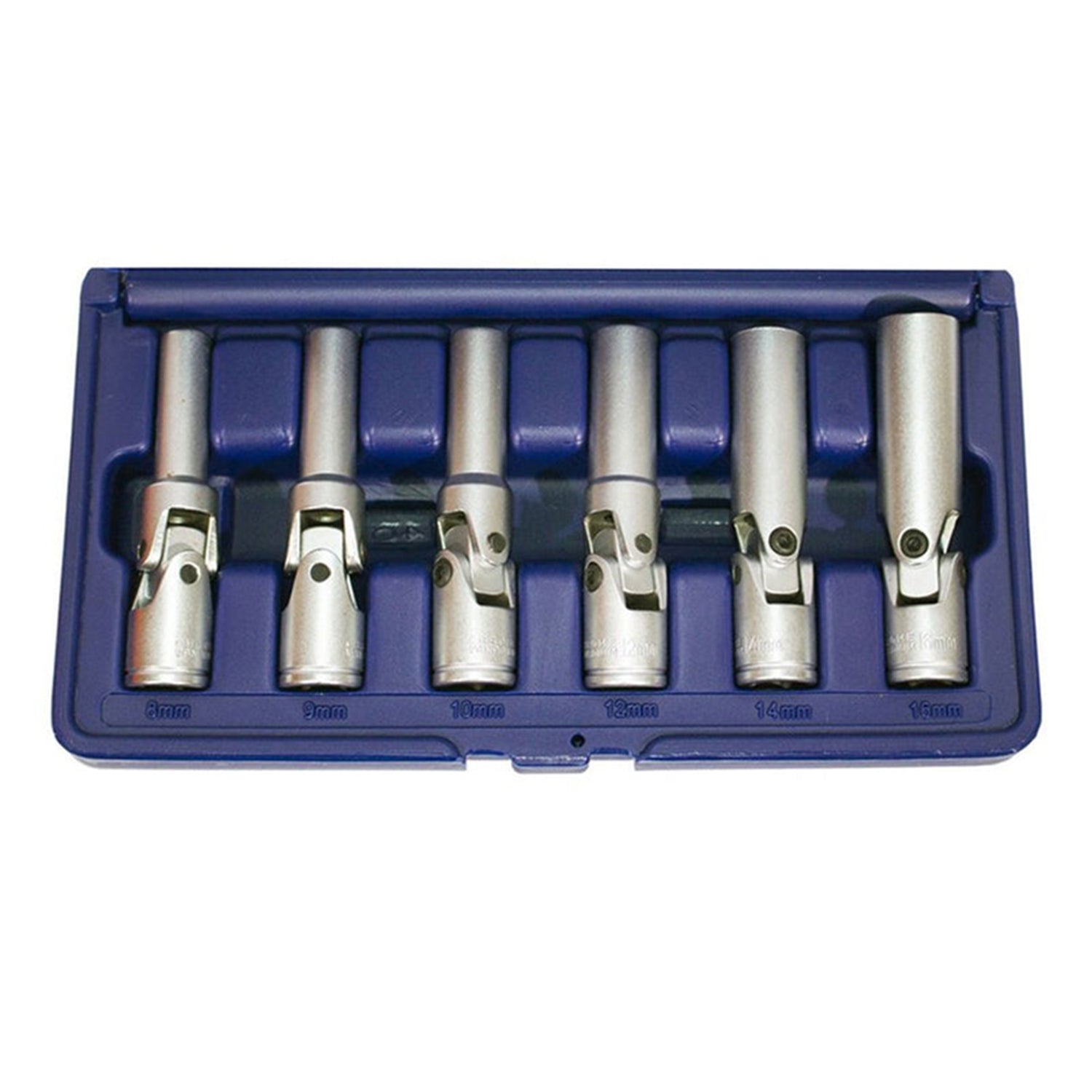 SET CHEI TUBULARE CARDANICA PENTRU BUJII 6 PIESE 8-16MM KROFTOOLS