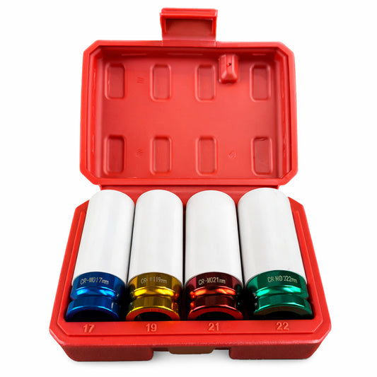 SET 4 TUBULARE CU PROTECTIE PENTRU JANTE ALIAJ 1/2 17-22MM GEBO TOOLS