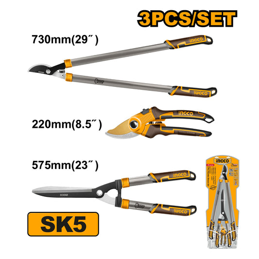 SET 3 FOARFECI PENTRU GRADINA - GARD VIU, POMI - INGCO