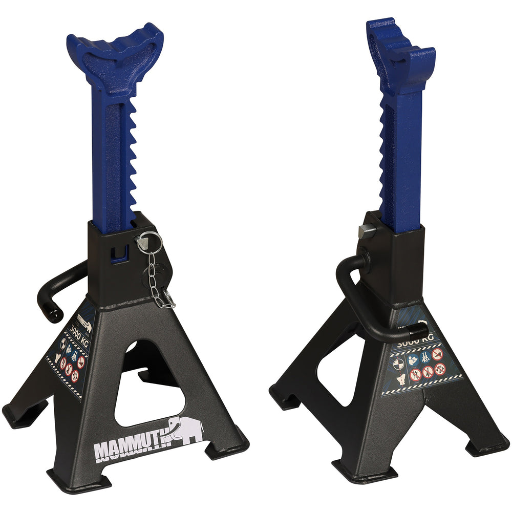 Set 2 capre 3T 29-43cm sustinere auto cu siguranta blocare dubla MAMMUTH