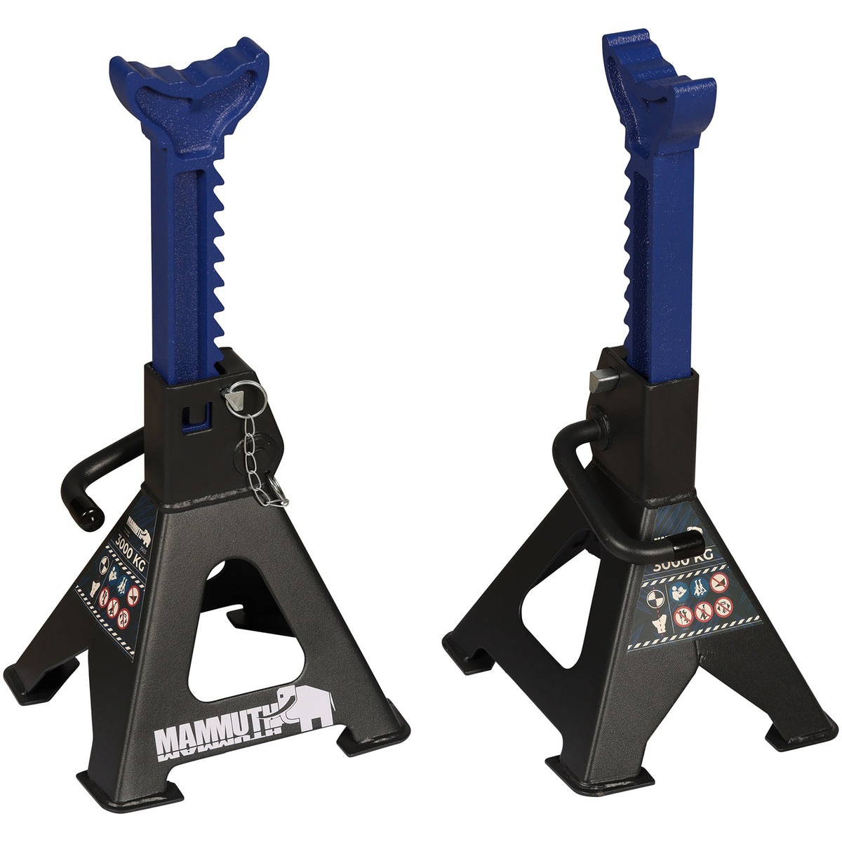 Set 2 capre 3T 29-43cm sustinere auto cu siguranta blocare dubla MAMMUTH