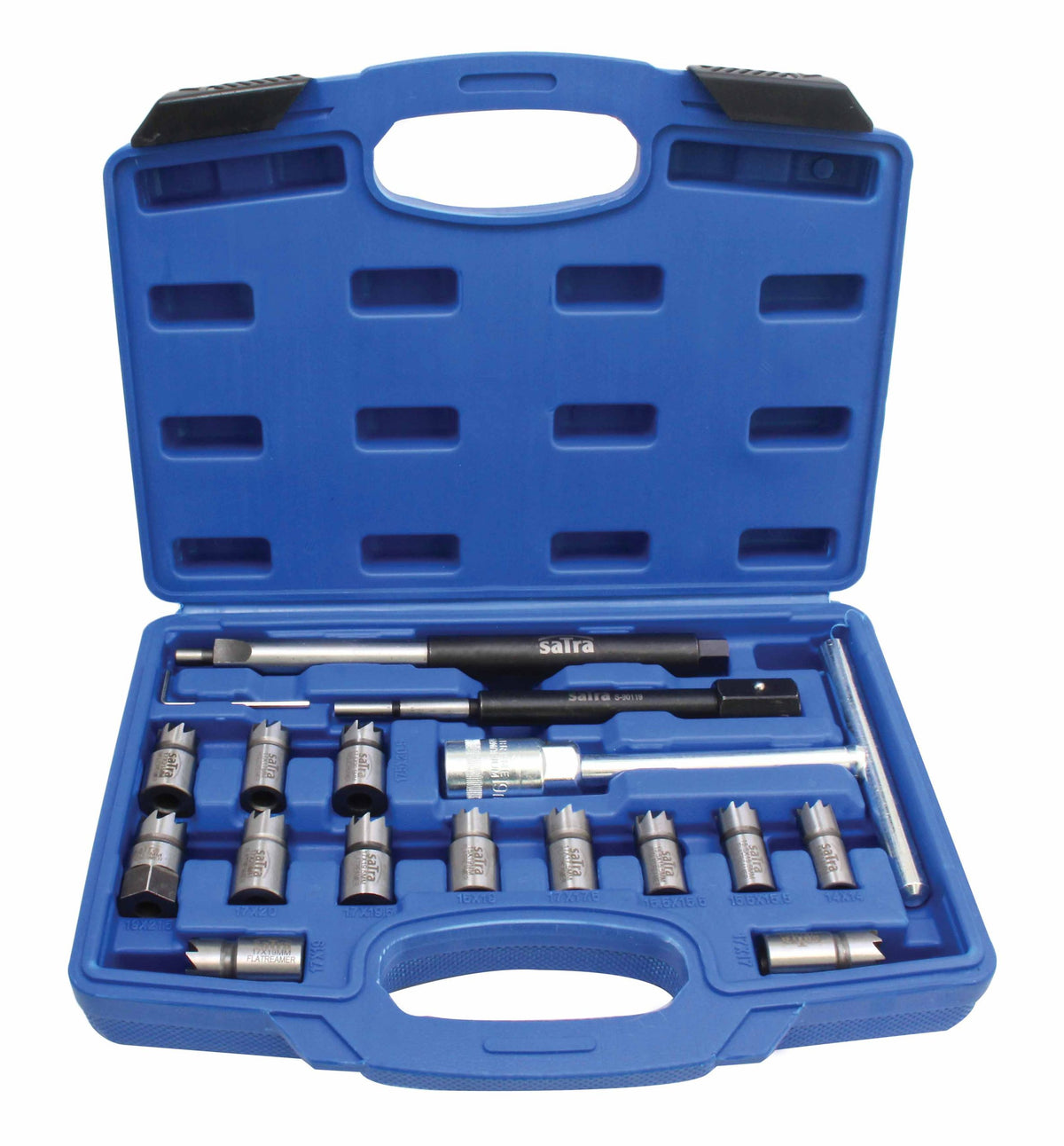 Trusa cu freze pentru curatat orificiu scaun injectoare, 17 piese
