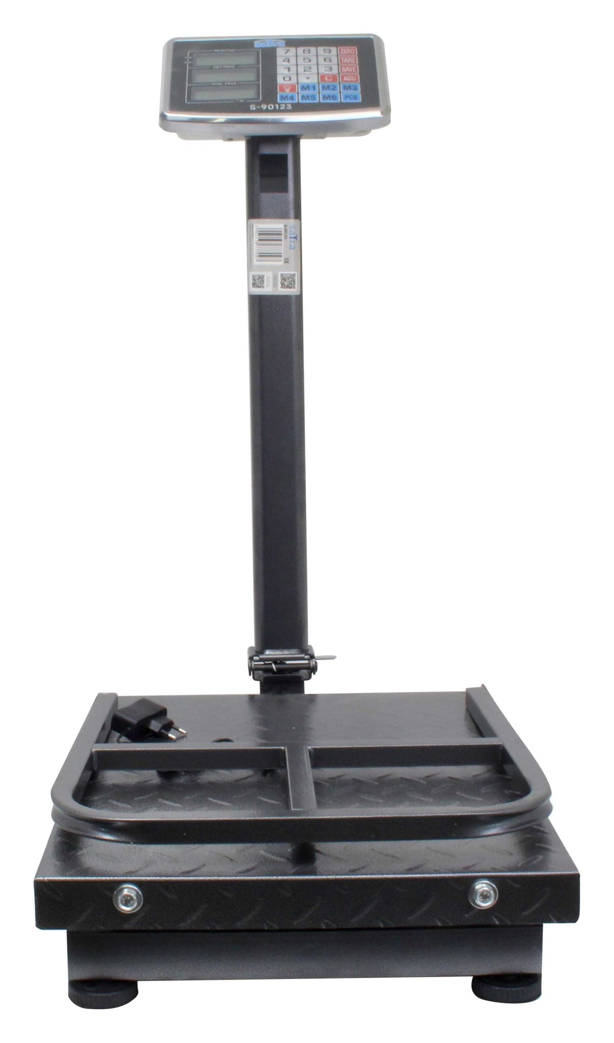 Cantar comercial pliabil cu platforma si ecran LCD 300 kg Satra