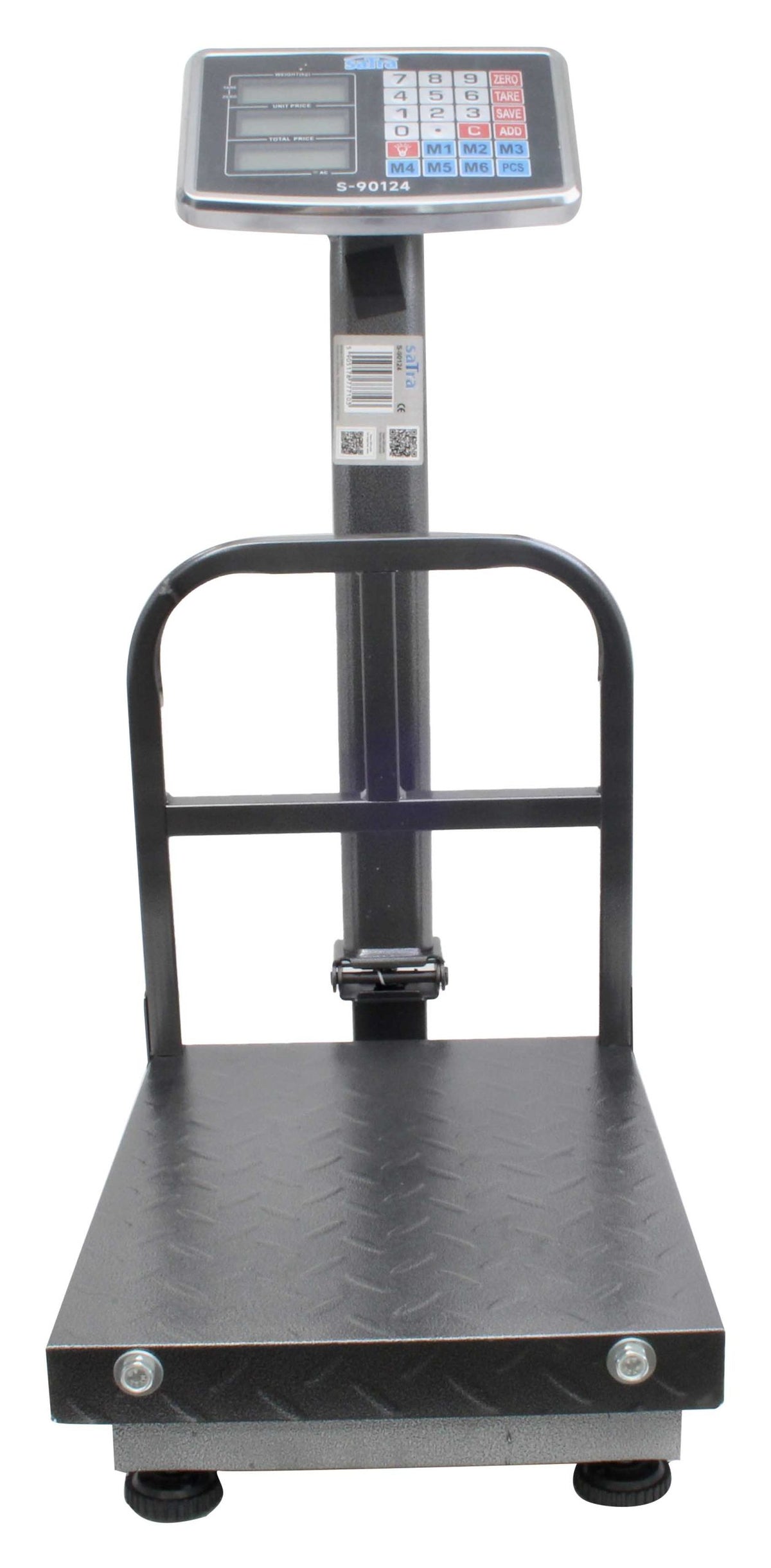Cantar comercial pliabil cu platforma si ecran LCD 150 kg Satra