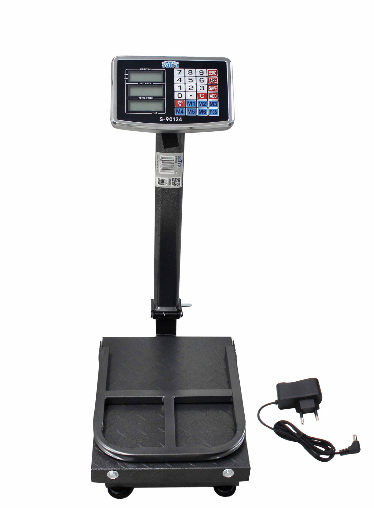 Cantar comercial pliabil cu platforma si ecran LCD 150 kg Satra