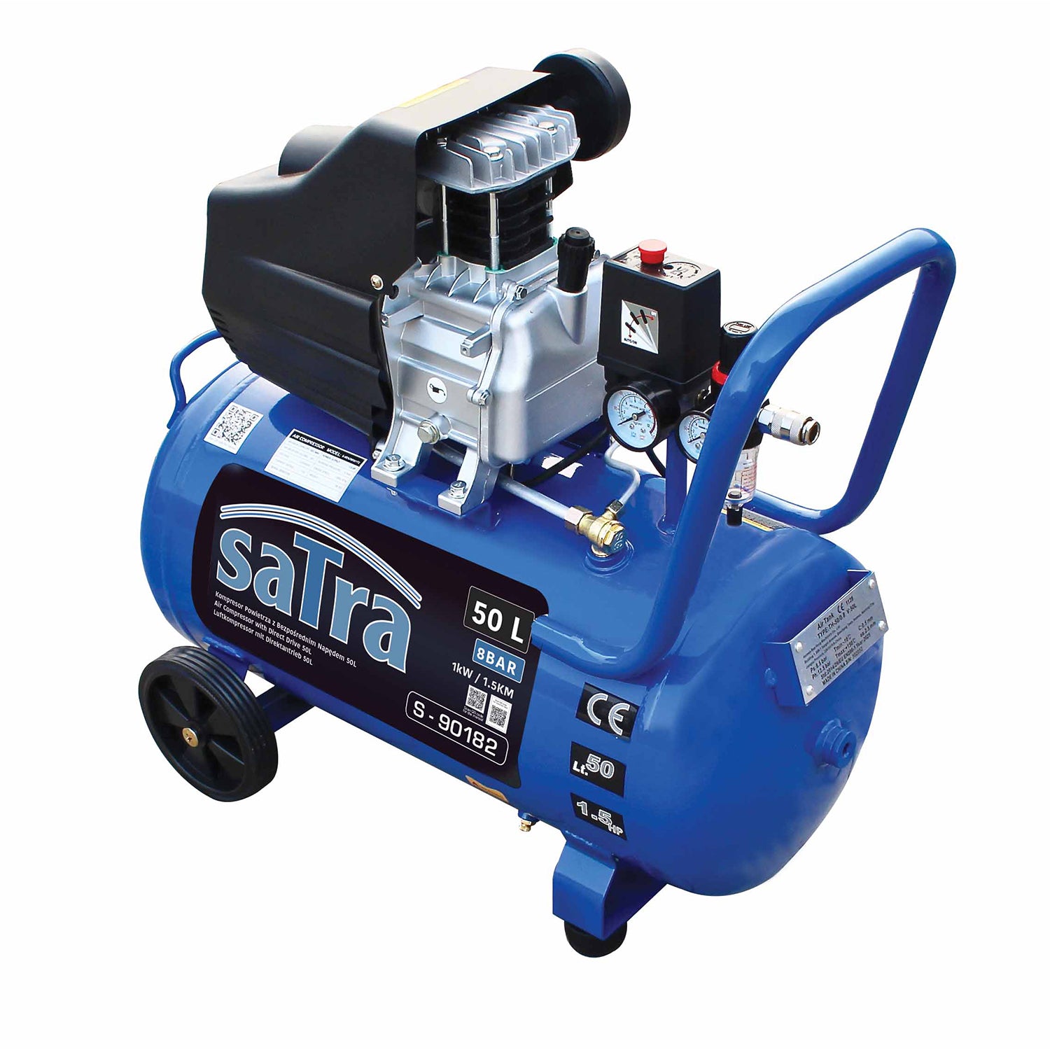 COMPRESOR DE AER CU ANGRENARE DIRECTA 50L SATRA
