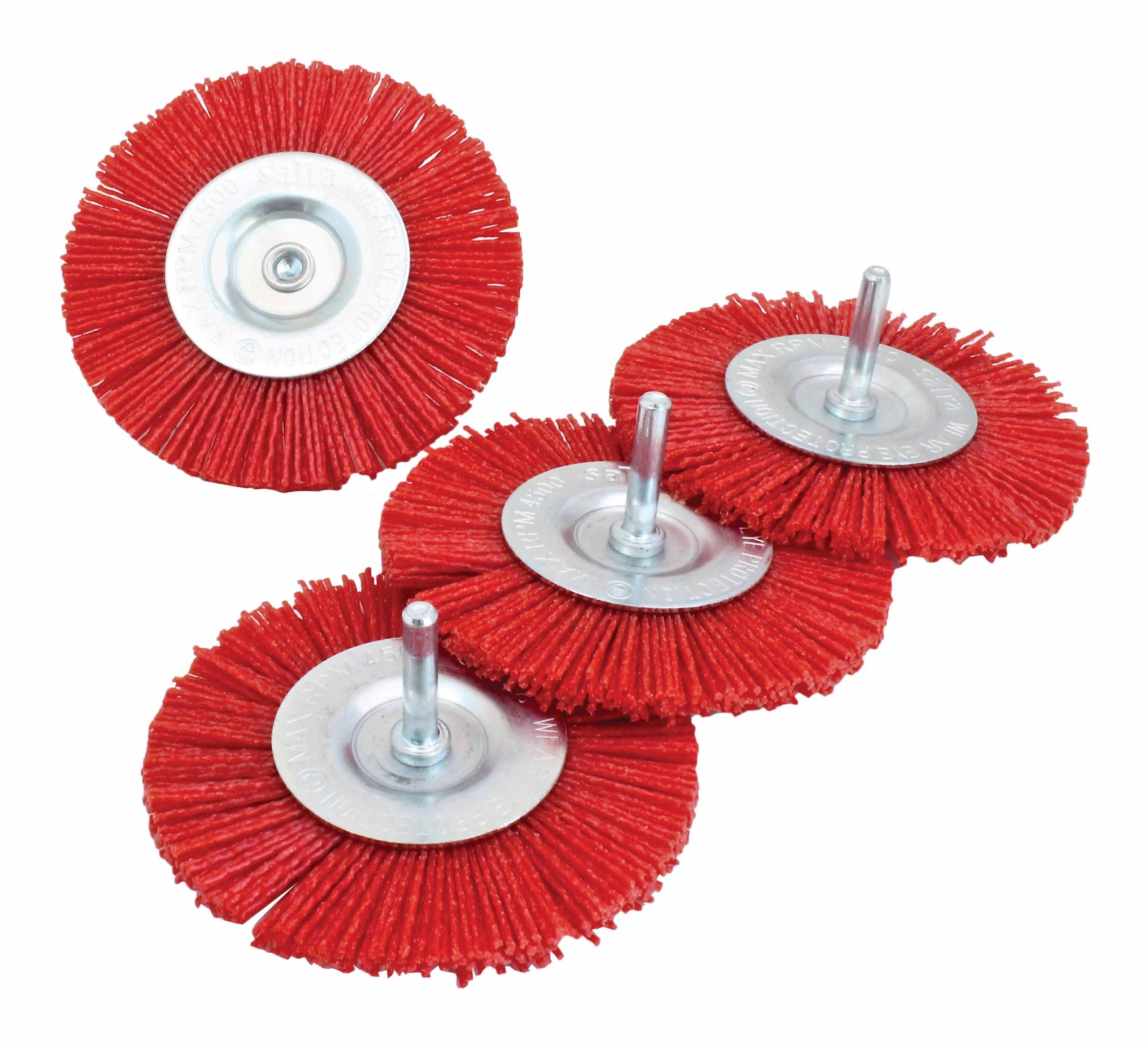 SET 4 PERII PENTRU SLEFUIRE CU TIJA 6.35MM TIP CIRCULAR DIAMETRU 100MM