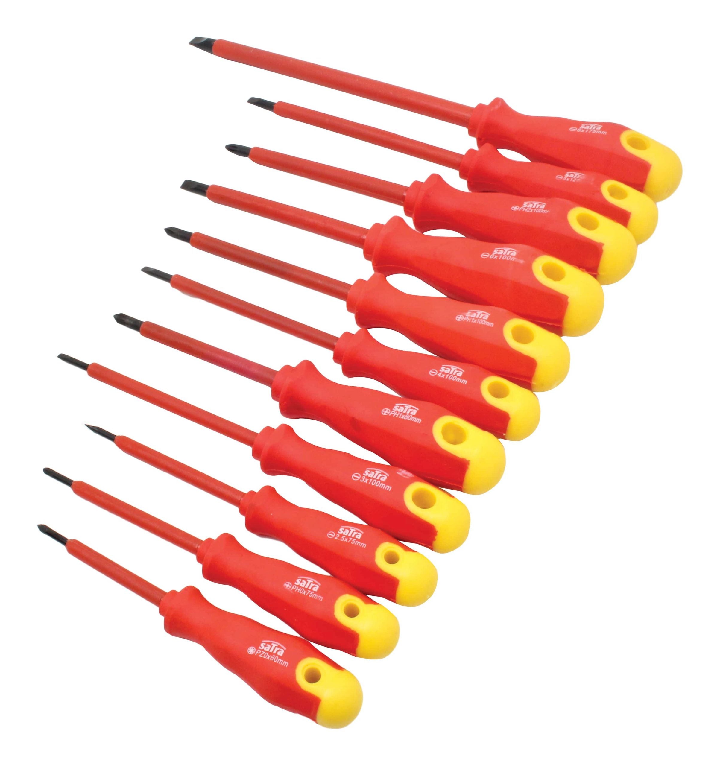 SET 11 SURUBELNITE IZOLATE PENTRU ELECTRICIENI, CR-V, CU VARF MAGNETIC