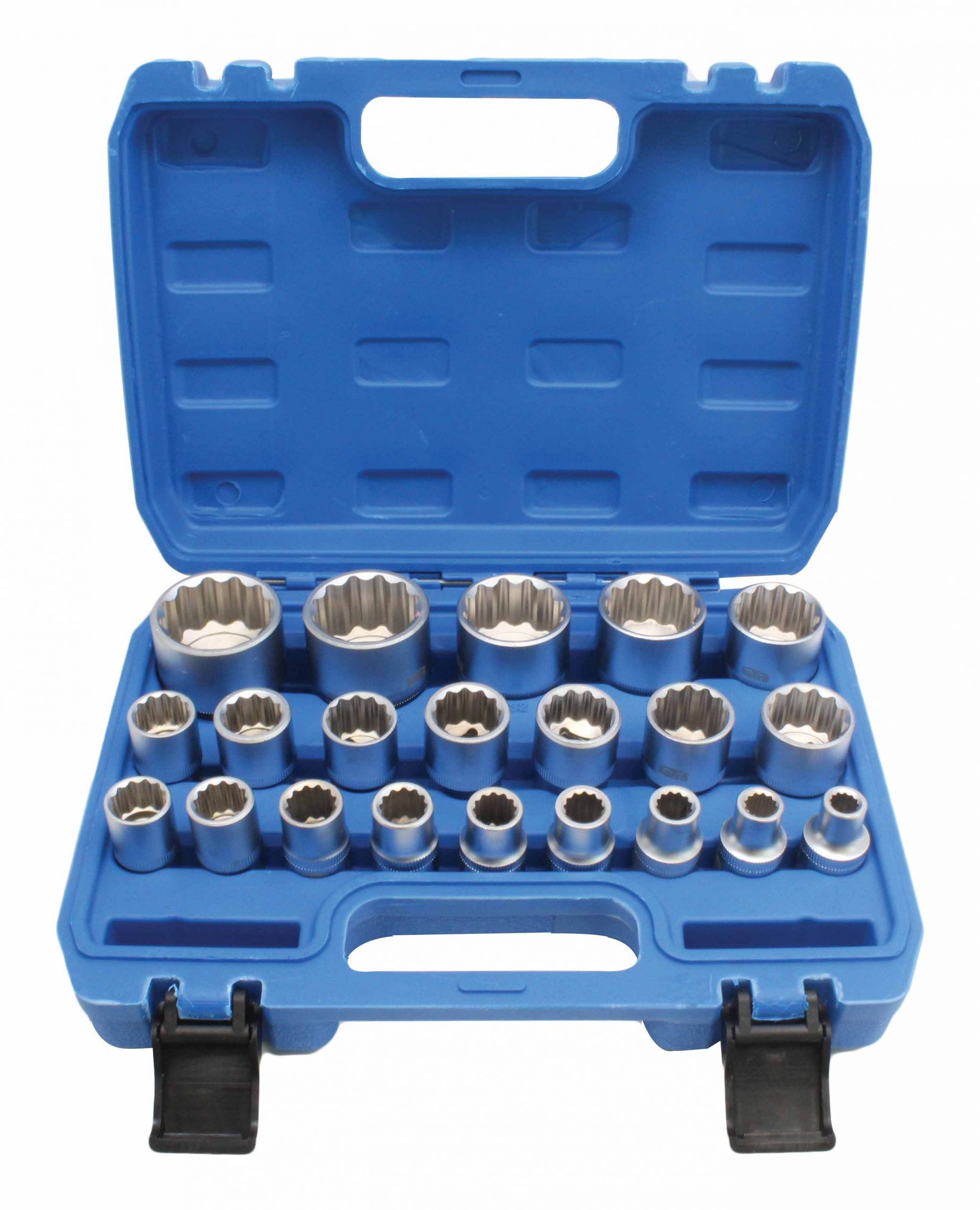 SET 21 DE TUBULARE BIHEXAGONALE 12 LATURI / COLTURI 1/2 8-36 MM