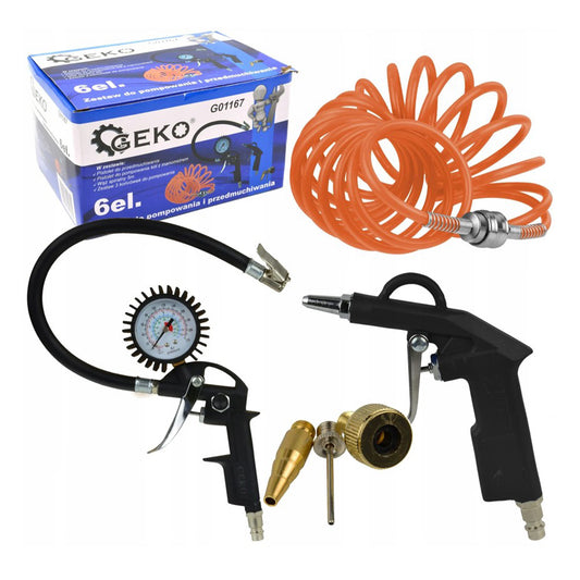 Set 6 accesorii pneumatice pentru compresor aer comprimat GEKO
