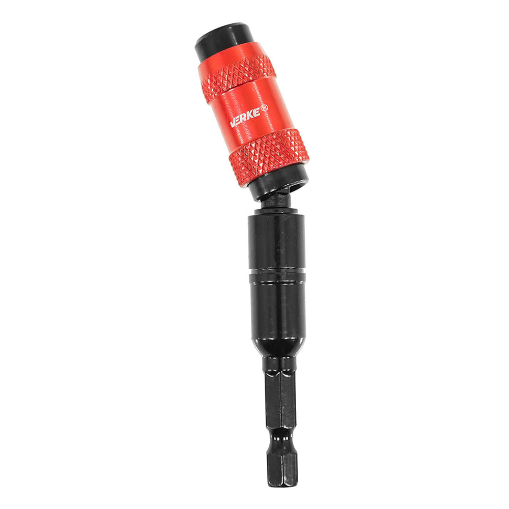 Adaptor suport bit magnetic hex pentru bormasina si insurubat, unghiular reglabil 0-20° - VERKE