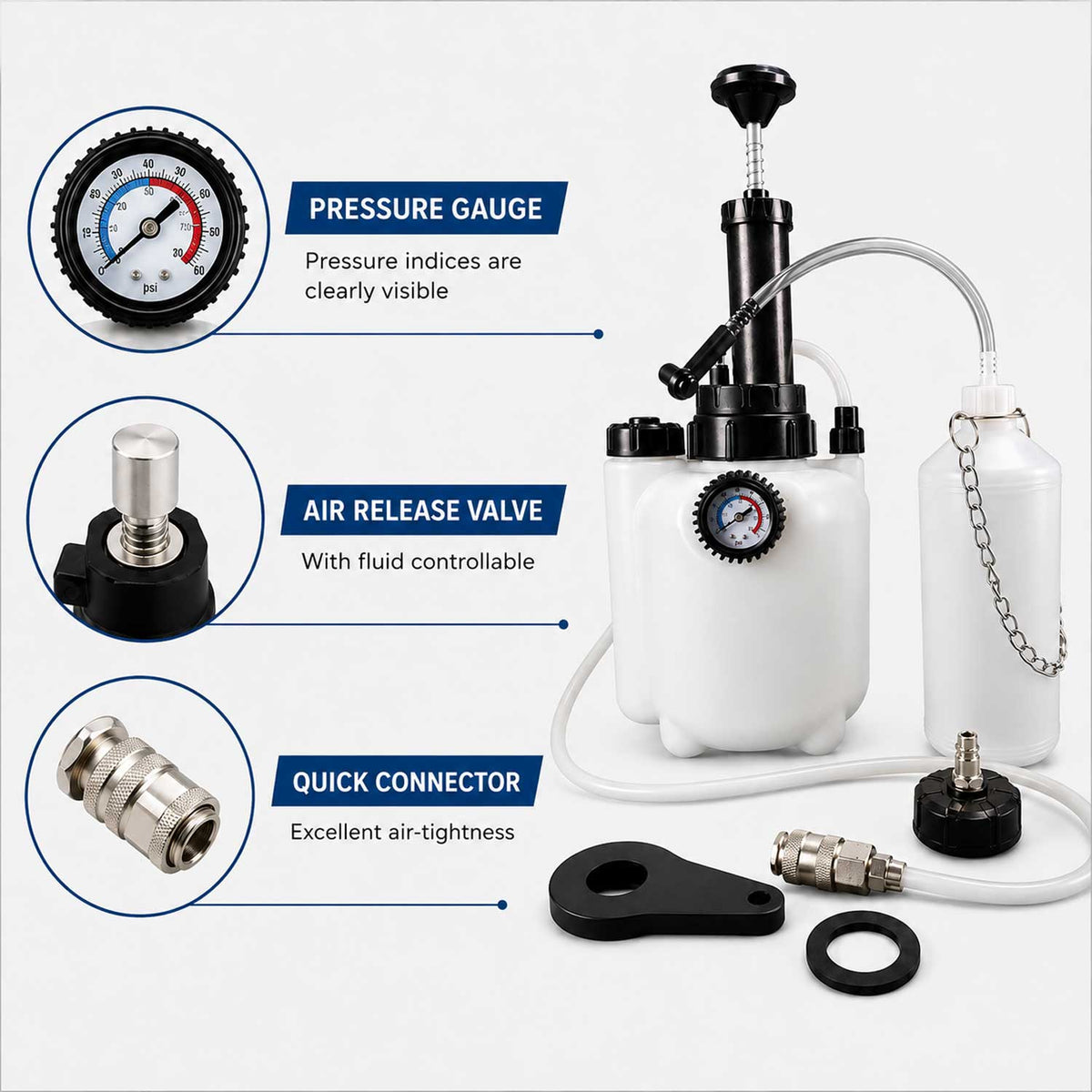 Aparat de aerisit schimbat lichid de frana 3l GEBO TOOLS