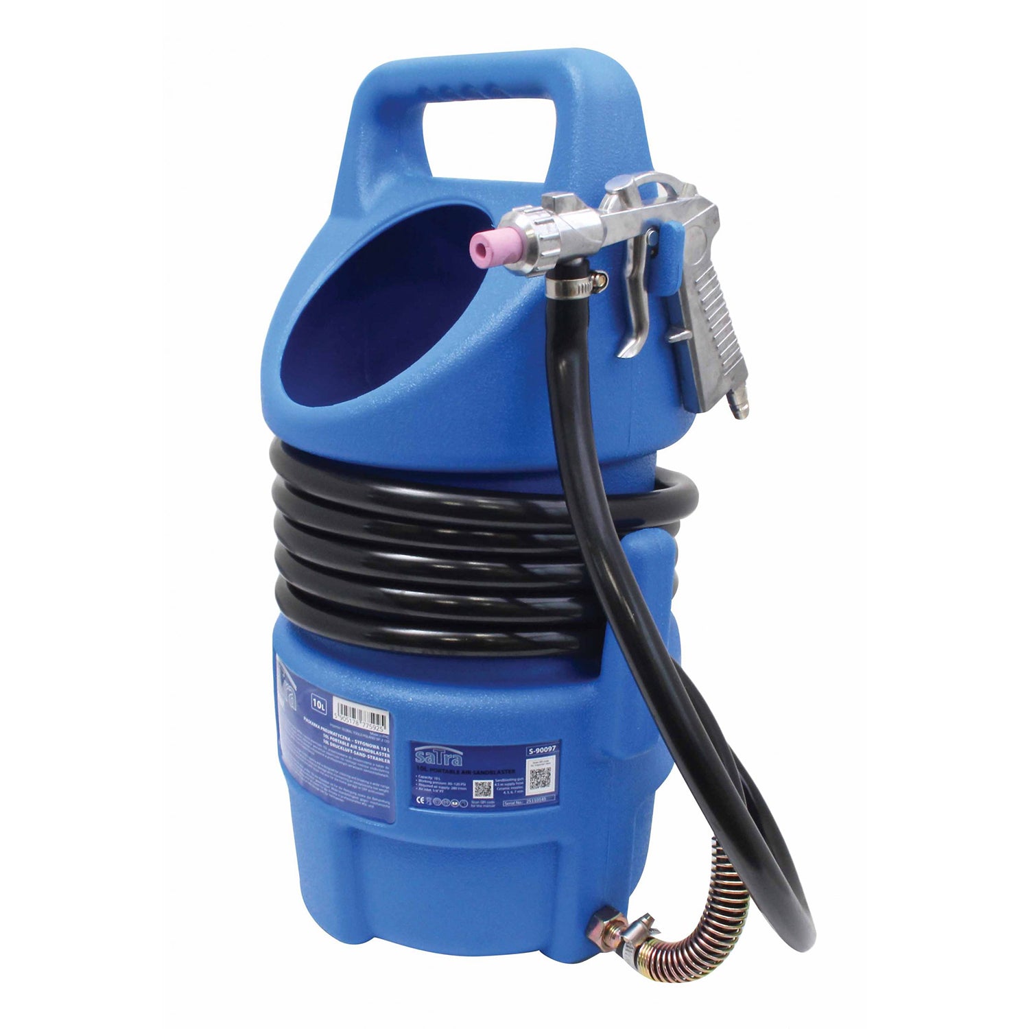 Aparat dispozitiv pneumatic cu absortie pentru sablat - rezervor 10l - SATRA