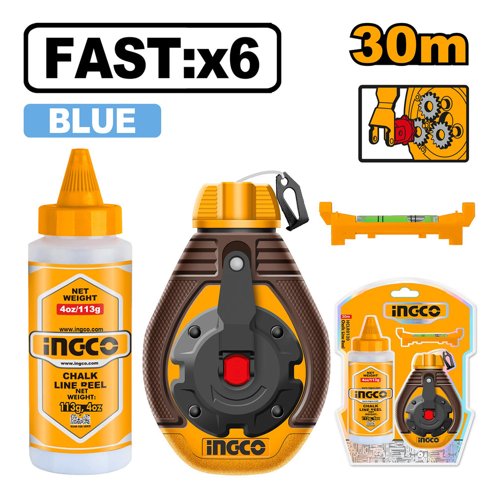 Ata de trasare profesionala 30 m cu pulbere de marcare – sistem rapid 6:1
