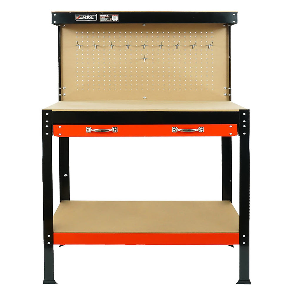 Banc de lucru cu panou si sertare 120 x 60 x 150 cm