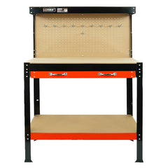 Banc de lucru cu panou si sertare 120 x 60 x 150 cm
