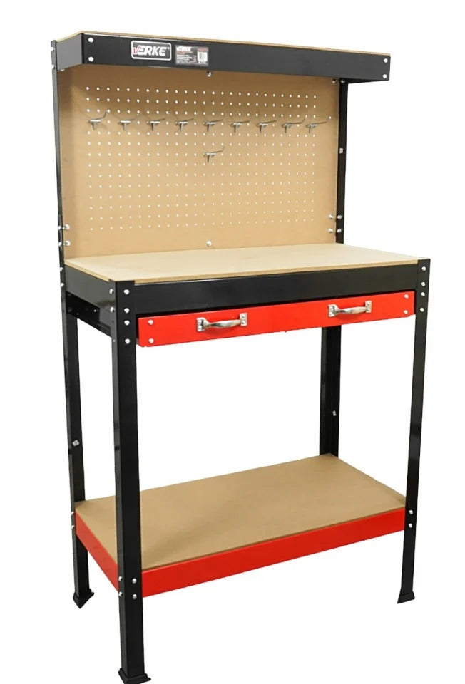 Banc de lucru cu panou si sertare 80 x 40 x 140cm - VERKE