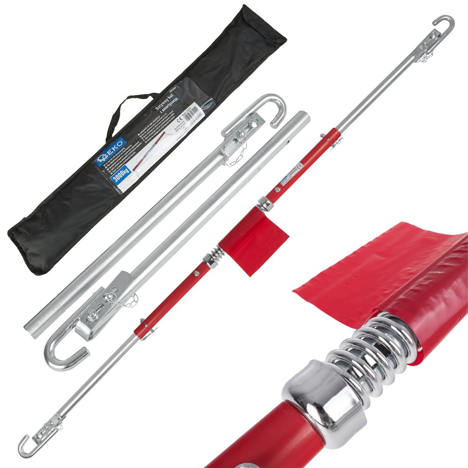 Bara de tractare auto, amortizare cu arc pentru absorbtia socurilor 3T 3000kg 180cm
