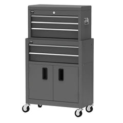 DULAP METALIC PENTRU SCULE, 2 PIESE, 8 SERTARE, GRI – HBM, PREMIUM, OLANDA