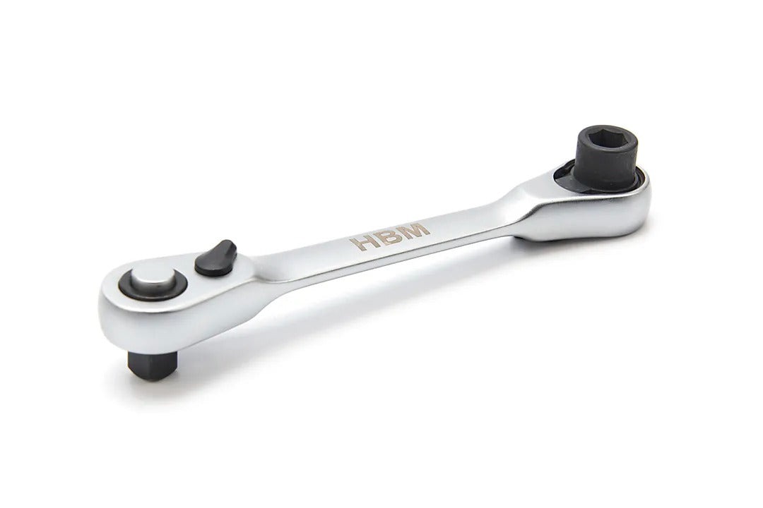 CHEIE CU CLICHET CU DOUA CAPETE 2 IN 1, PATRAT 1/4 SI SUPORT BITI HEXAGONALI PENTRU SPATII INGUSTE