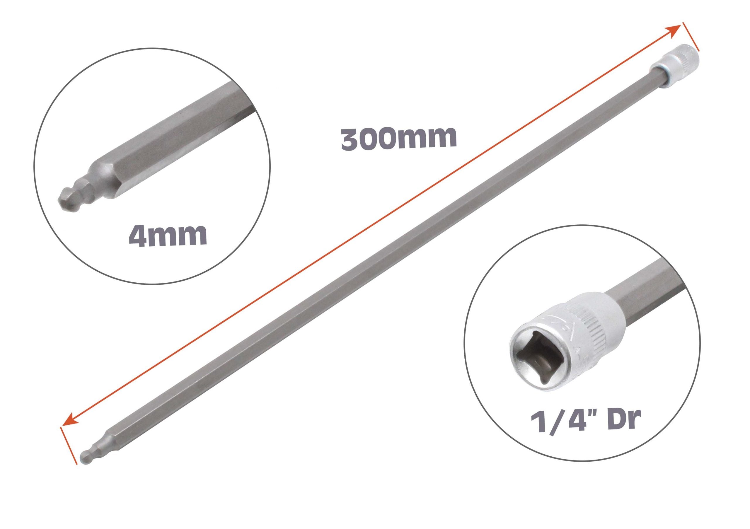 Bit imbus hexagonal cu bila 4mm 1/4 extra lung 300mm montarea demontari senzorului pMS VW AUDI VAG motoare diesel 2.0