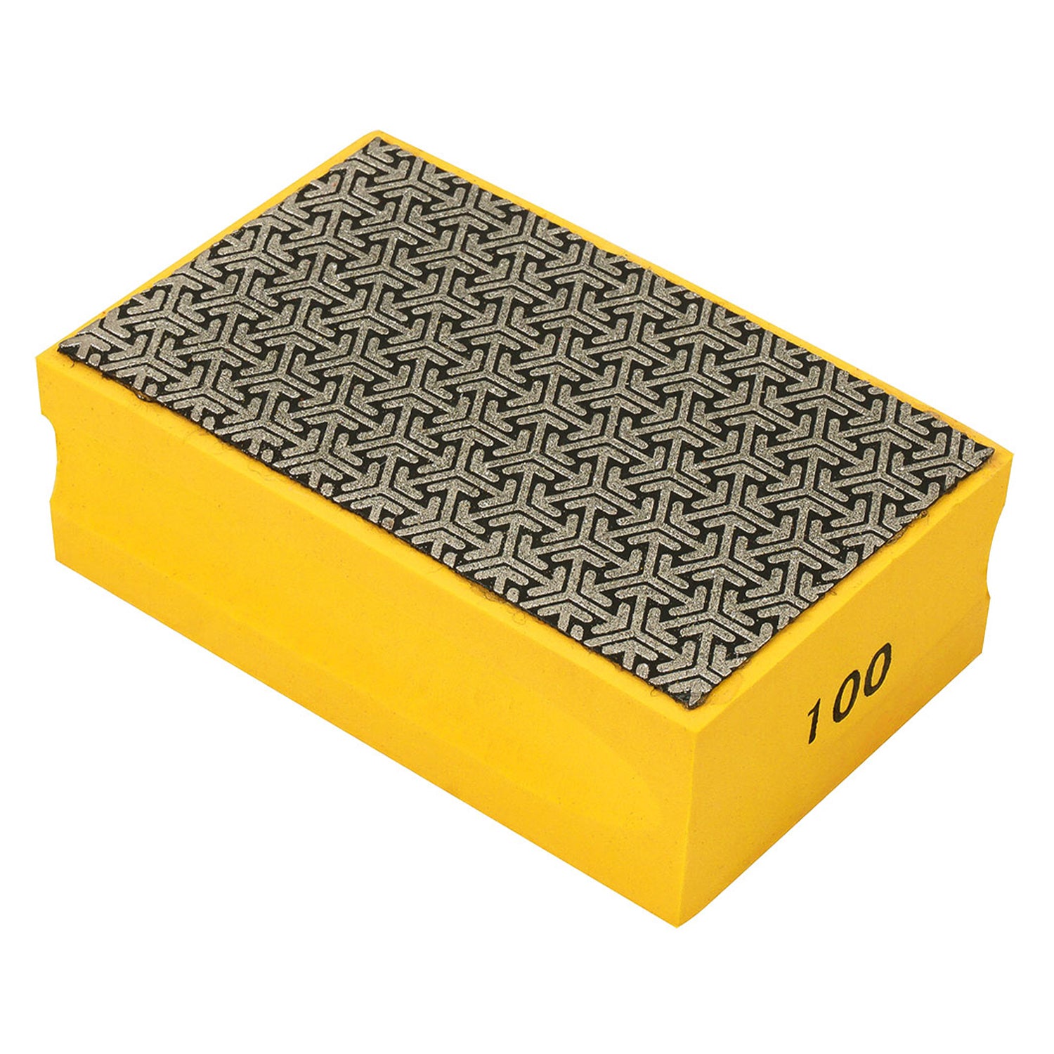 Burete diamantat pentru slefuire manuala, granulatie 100, 93 x 59 x 32mm - pentru gresie, granit, marmura si piatra naturala