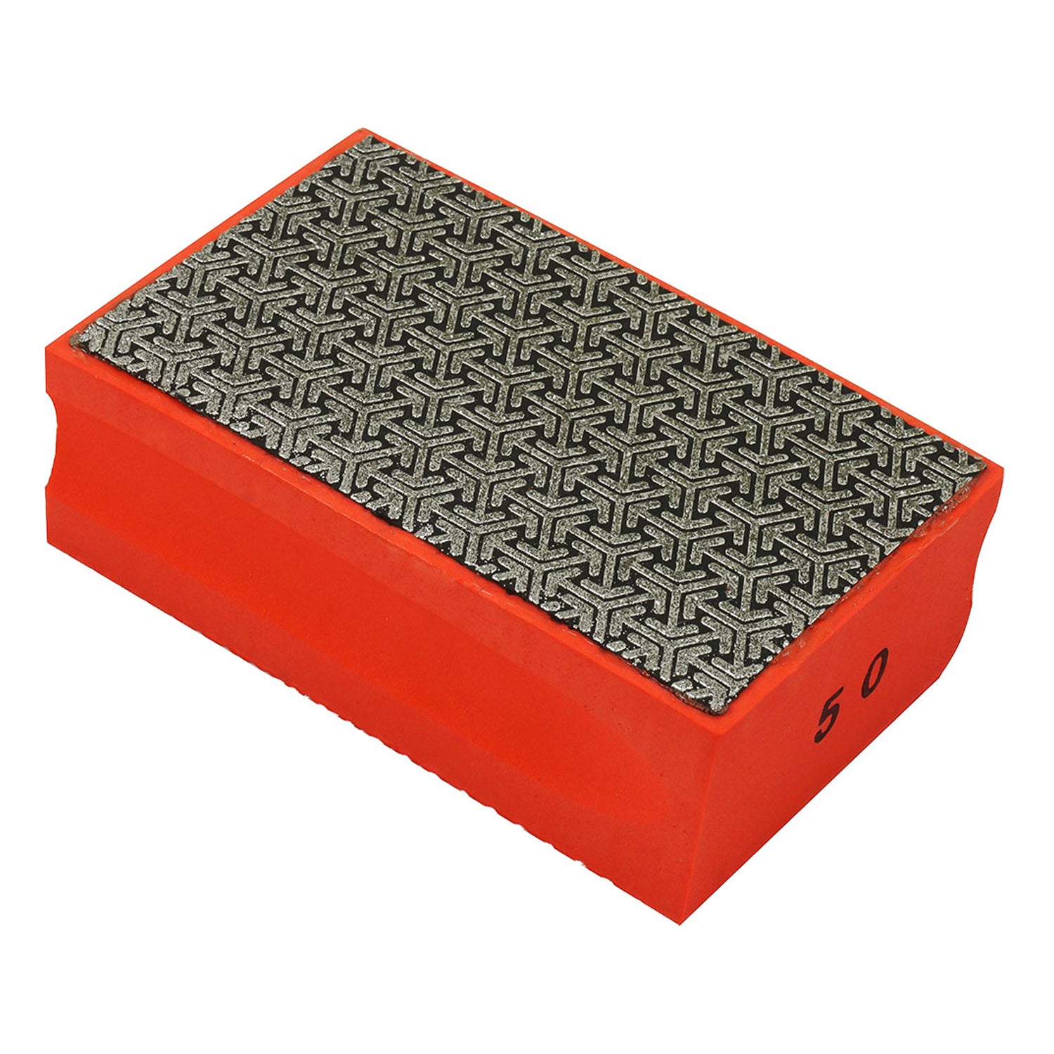Burete diamantat pentru slefuire manuala, granulatie 50, 93 x 59 x 32mm - pentru gresie, granit, marmura si piatra naturala
