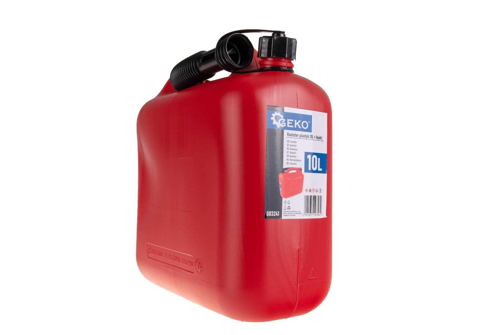 Canistra din plastic cu palnie 10l GEKO