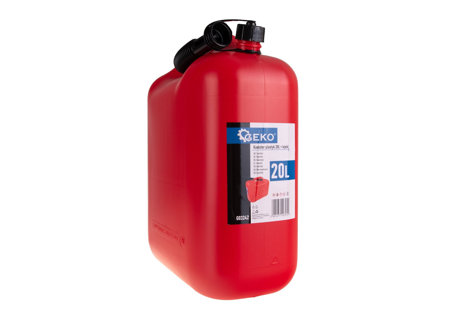 Canistra din plastic cu palnie 20l GEKO