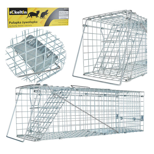 Capcana pliabila pentru jderi, nevastuici si sobolani 60 x 21 x 18 cm - KELTIN