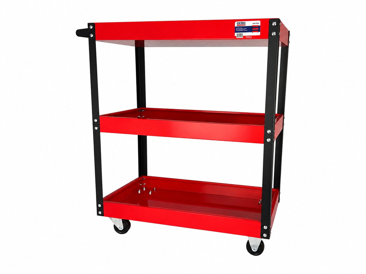 Carucior mobil metalic cu 3 rafturi GEBO tools