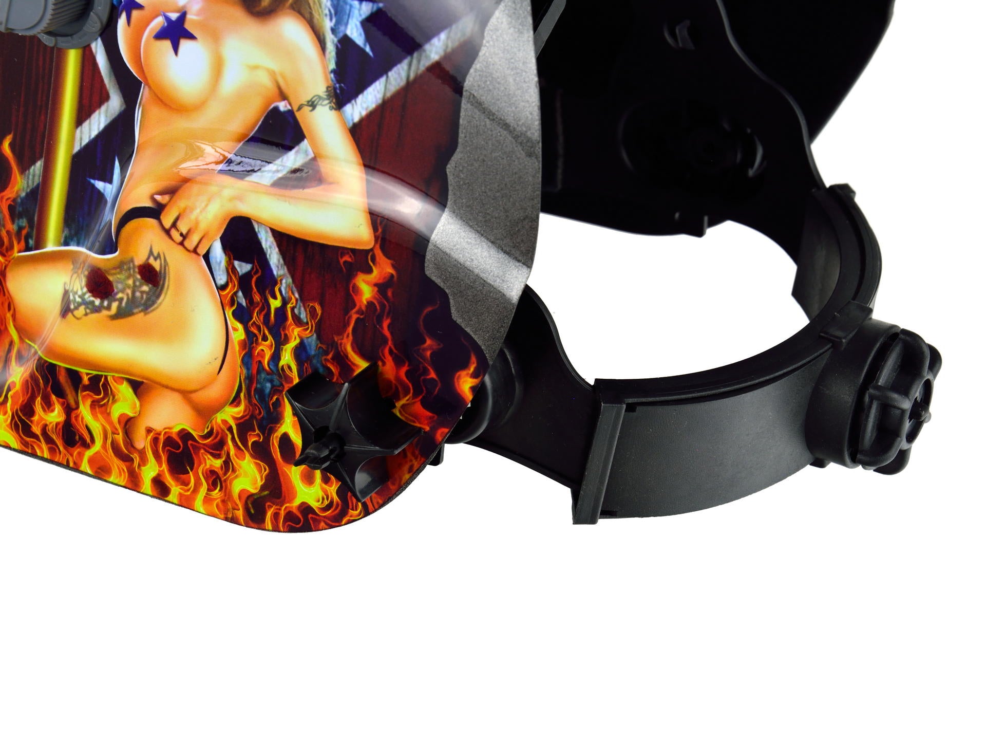 Casca de sudura cu filtru auto-intunecare profi flame