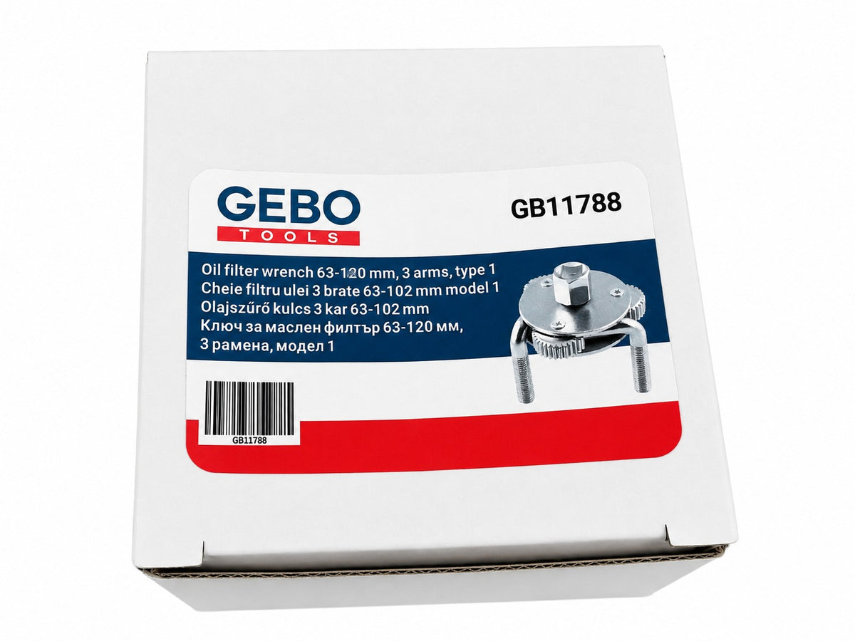 Cheie filtru ulei 3 brate 63-102 mm model 1 GEBO TOOLS