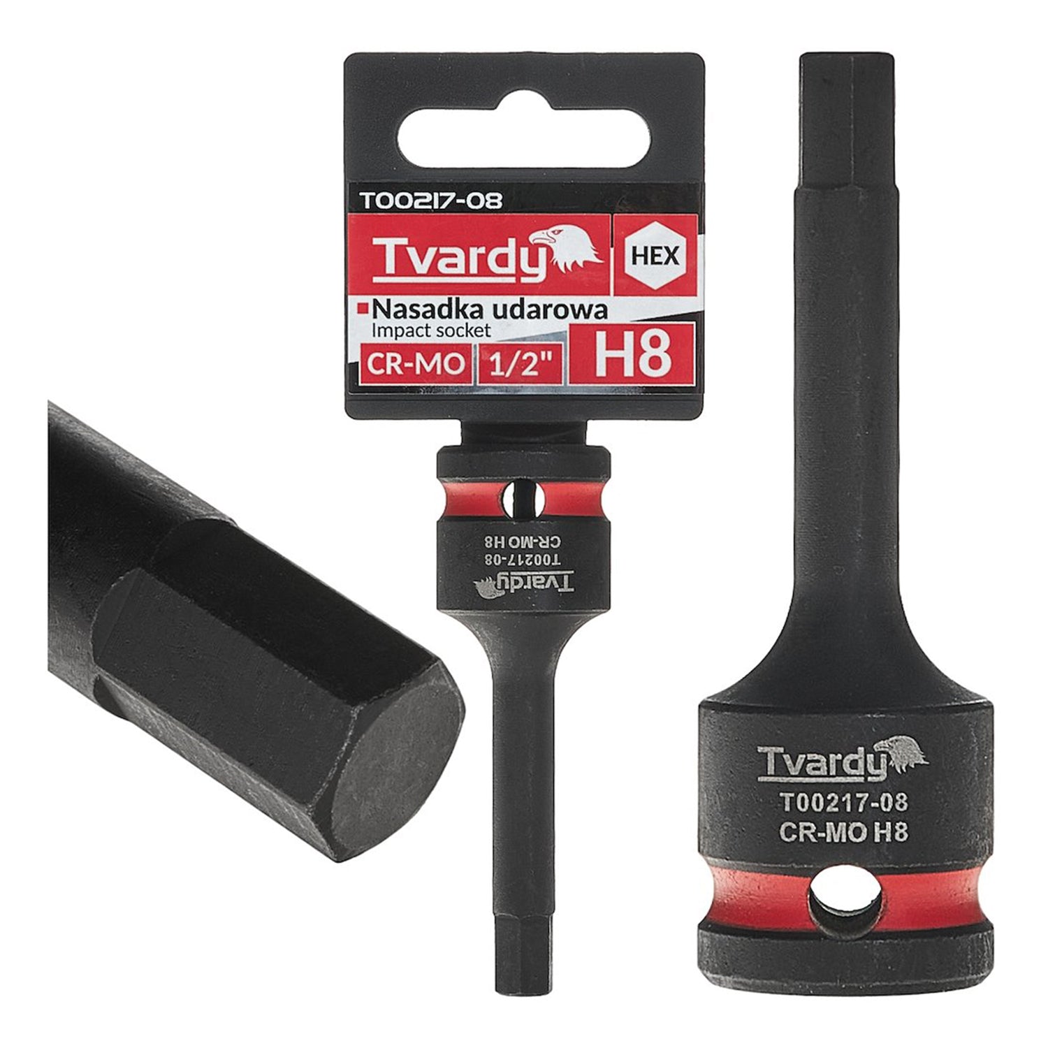 Cheie tubulara de impact hex h8 1/2 cr-mo - TVARDY