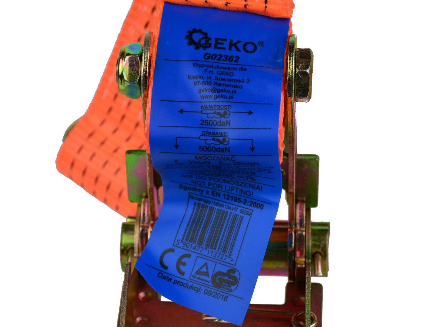 Chinga curea de ancorare cu clichet  12m 5T 50mm