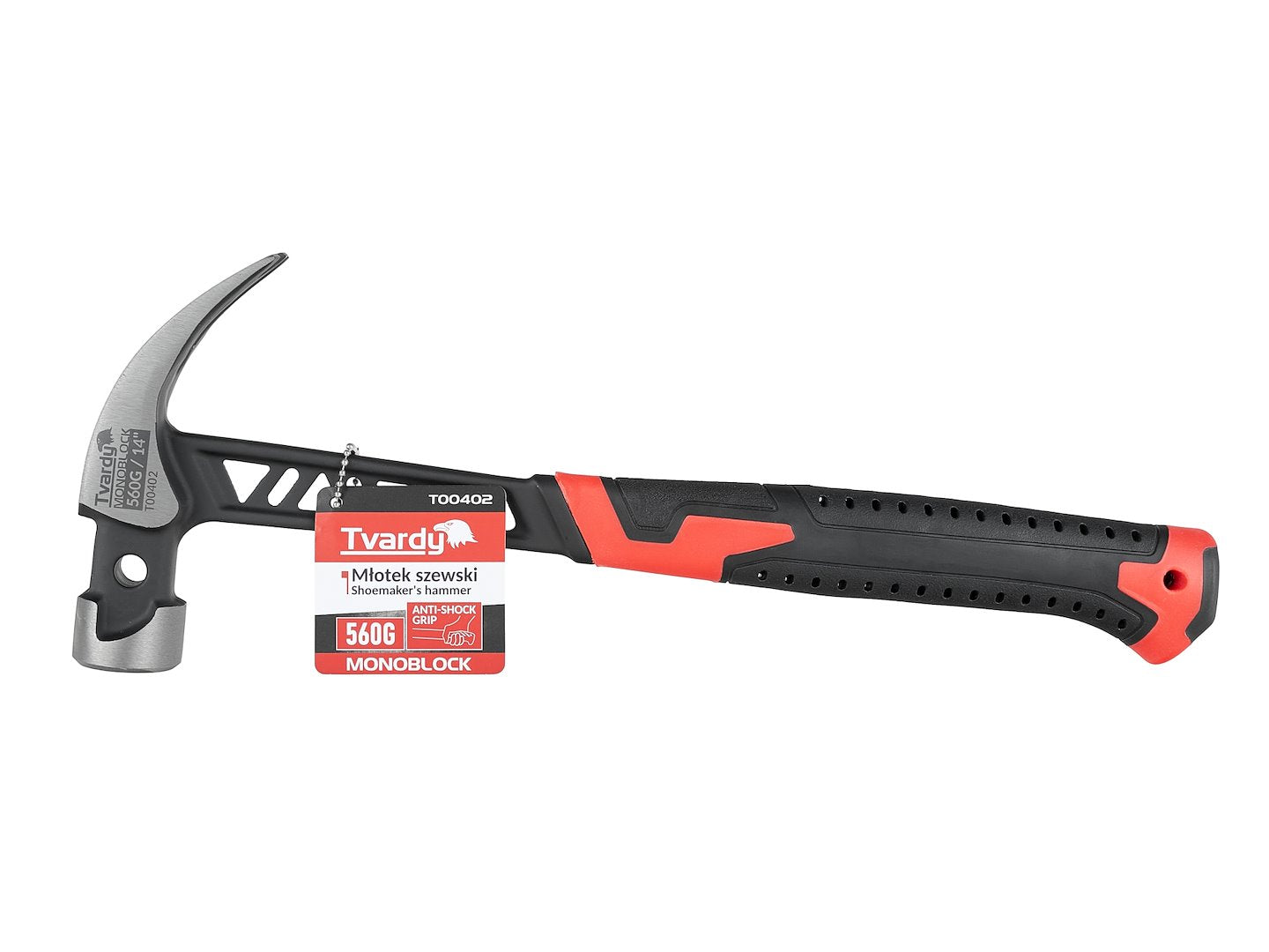 Ciocan cizmar 560g anti-shock monoblock pentru piele, tapiterie si lemn - TVARDY