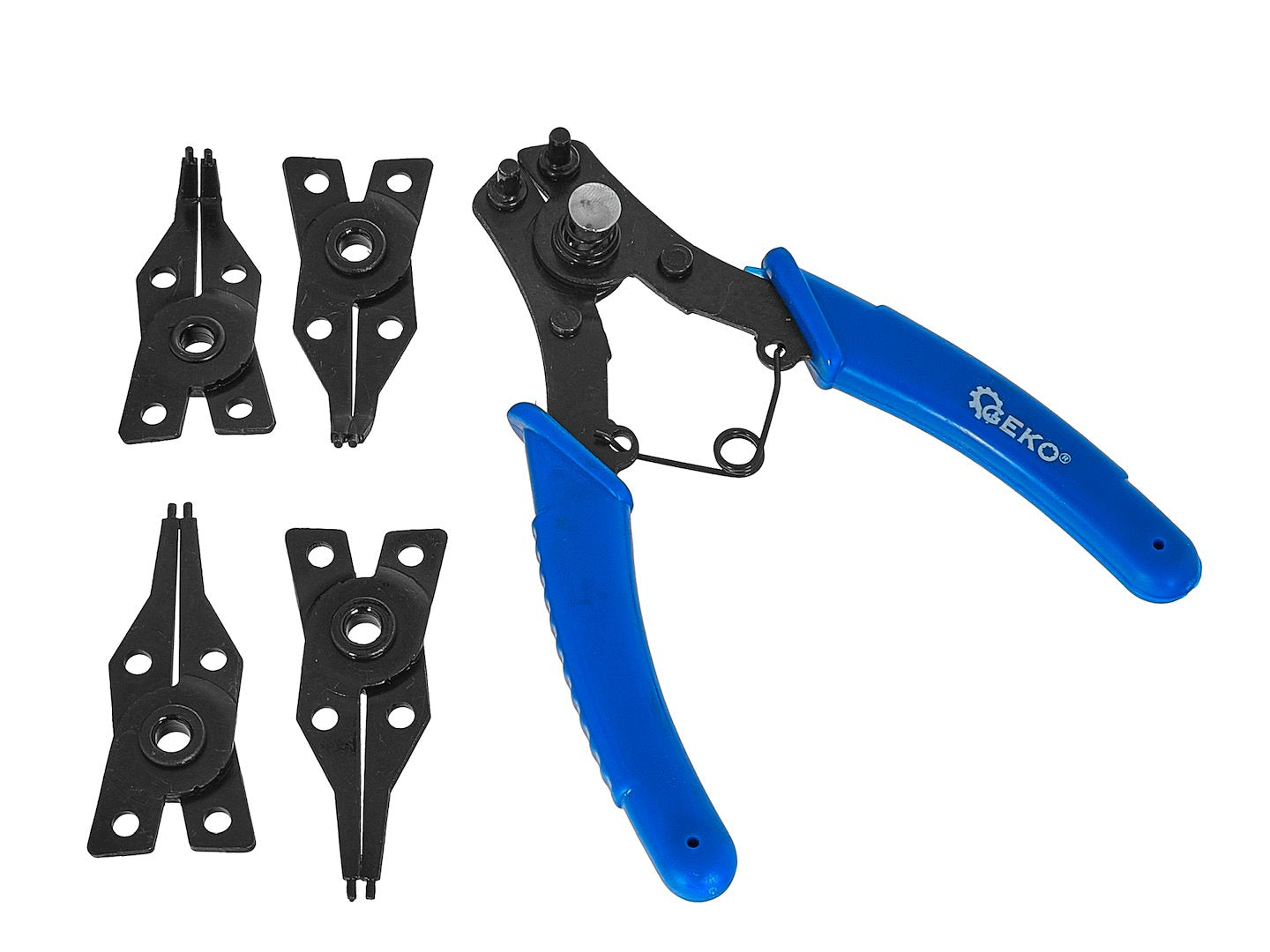Cleste cu cap interschimbabil pentru sigurante SEEGER 160mm GEKO