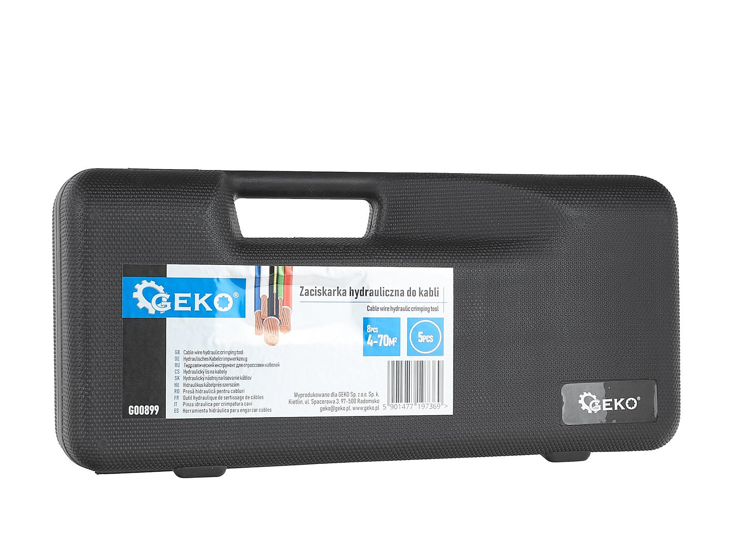 Cleste hidraulic pentru sertizat 4-70mm2 6 tone GEKO