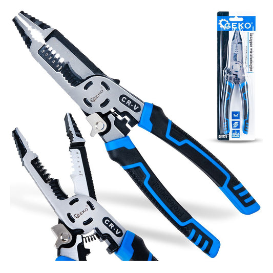 Cleste multifunctional dezizolat cabluri 225 mm GEKO