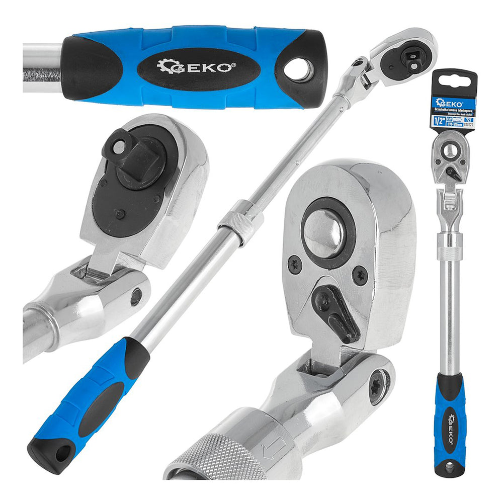 Clichet 1/2 cu maner reglabil telescopic 370-510mm si cap articulat 72T CRV