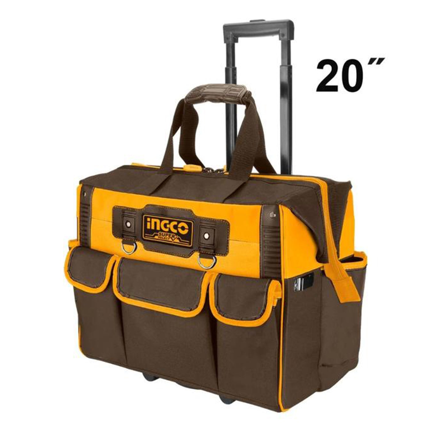 GEANTA INGCO 20KG PENTRU SCULE, CU MANERE TIP TROLER 45 X 28 X 36CM