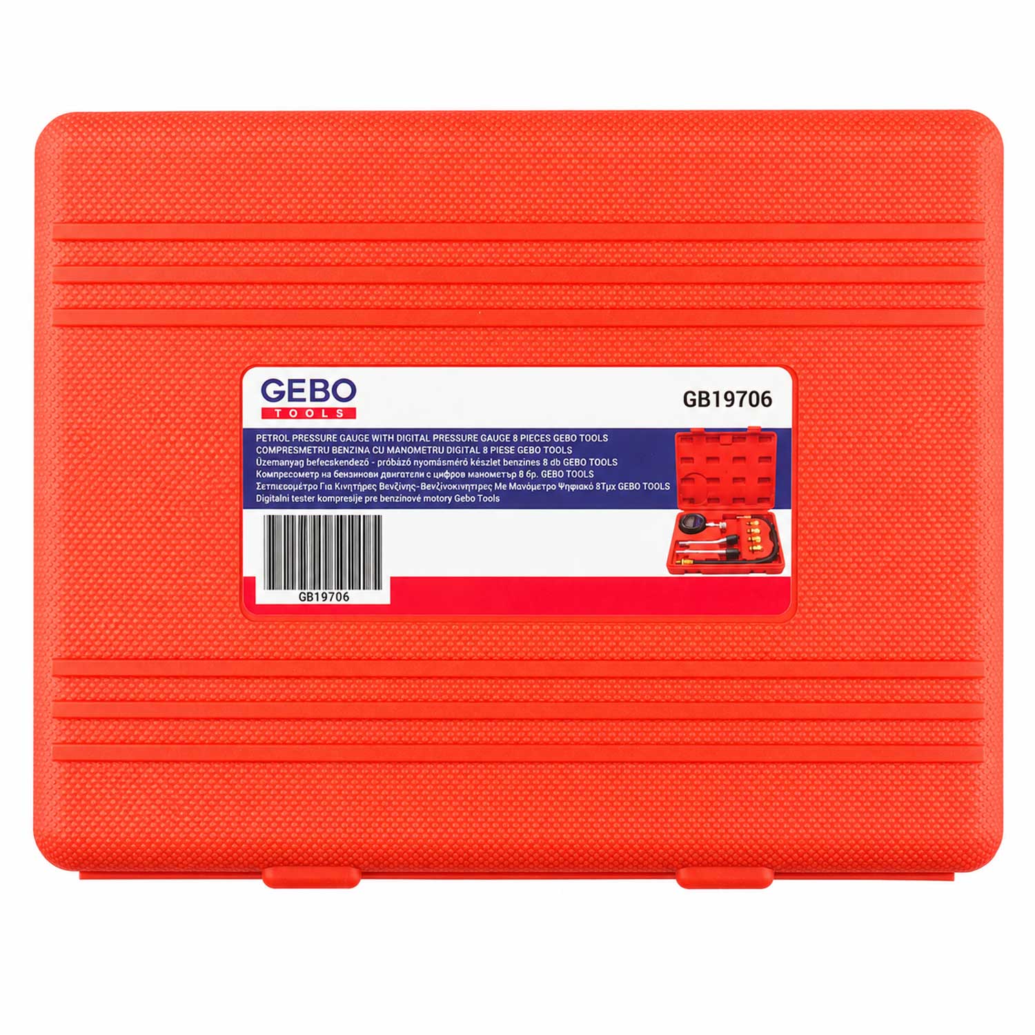 Compresmetru benzina cu manometru digital 8 piese GEBO TOOLS